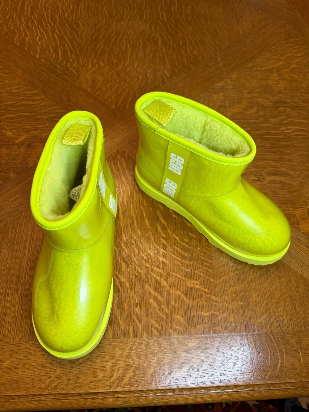 UGG Kids Neon Yellow Waterproof Winter Boots